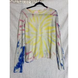 Crush 100% Cashmere Tie Dye Multicolor Pullover Sweater Size 1